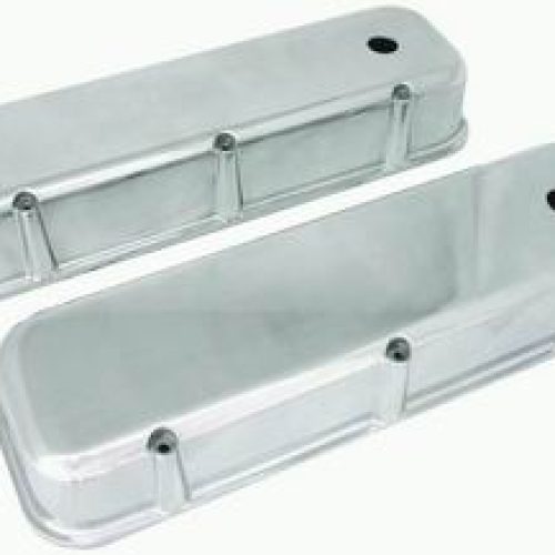 CAST VALVE COVERS, BBC TALL   POLISHED ALUMINIUM WITH HOLES