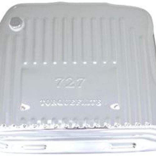 TRANS PAN CHRYSLER 727 CHROME STEEL FINNED EXTRA CAPACITY