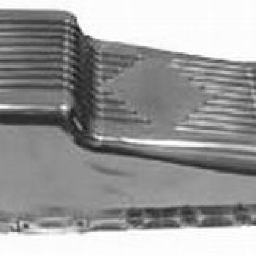 SB CHEV FINNED POLISH ALUM OILPAN 1980-85 R/SIDE D/STICK
