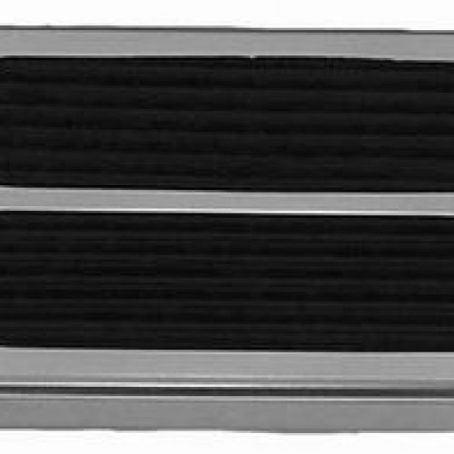 BRAKE PAD RUBBER INSERT RECT  POLISHED ALUMINIUM FOR MANUAL