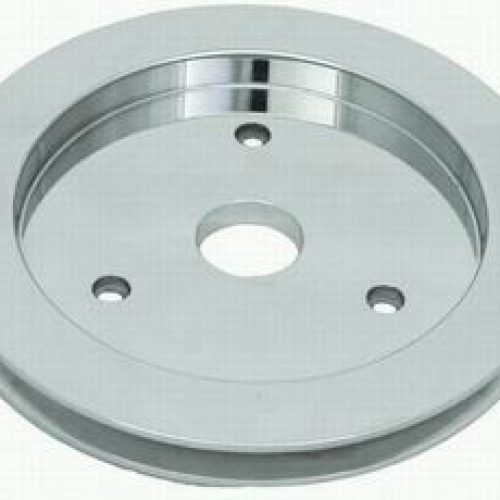 CRANKSHAFT PULLEY SINGLE GROOVSUIT BBC POLISHED ALUM SHORT