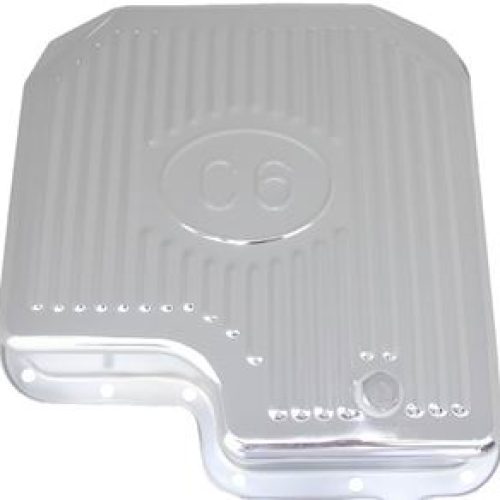 TRANS PAN FORD C6 CHROME STEEL FINNED EXTRA CAPACITY