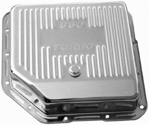 TRANS PAN TURBO 350 CHROME STEEL FINNED EXTRA CAPACITY