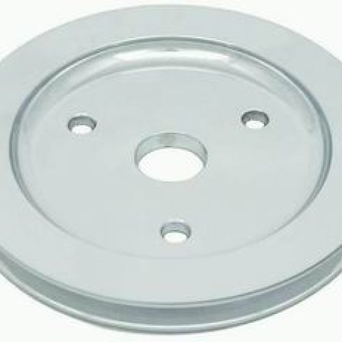 CRANKSHAFT PULLEY SINGLE GROOVSUIT SBC POLISHED ALUM SHORT