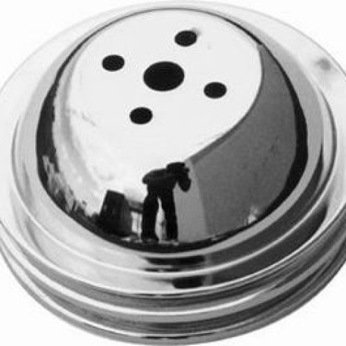 WATER PUMP PULLEYS BBC DOUBLE SHORT WATER PUMP CHROME STEEL