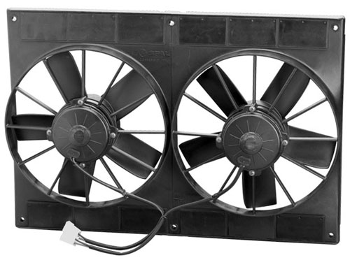 11" TWIN FANS WITH SHROUD 1587cfm BALANCED BLADES