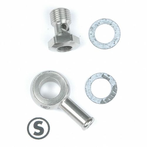 STROMBERG 97 SINGLE END BANJO W/ GAUGE PORT S/S FUEL FITTING