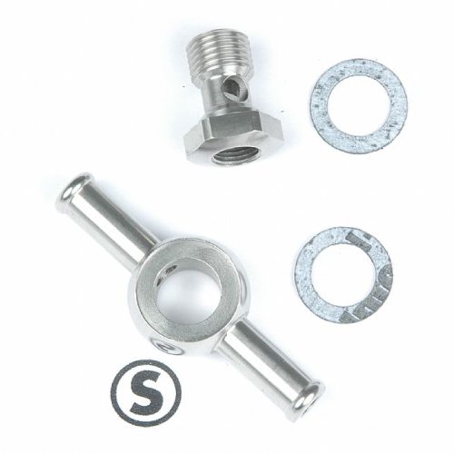 STROMBERG 97 DOUBLE END BANJO W/ GAUGE S/S FUEL FITTING