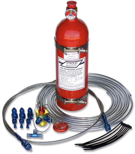 10LB NOVEC 1230 FIRE SUPRESS KIT. 8FT CABLE. SFI APPROVED