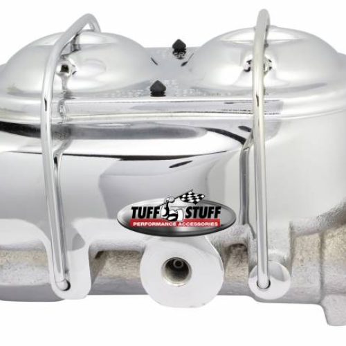 CHROME DUAL RESERVOIR 1″ BORE MASTER CYL 3/8 PORTS BOTH SIDE