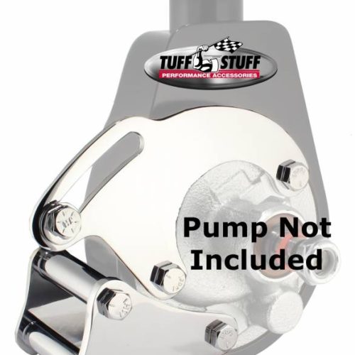 BBC SAGINAW P/STEER BRACKET LONG W/PUMP MID LEFT *BLACK*