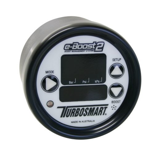 E-BOOST2 BOOST CONTROLLER 66mm60PSI WHITE FACE/BLACK BEZEL