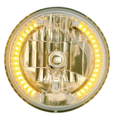 7″ HEADLAMP INSERT W/ 34 AMBERLED TURNSIGNAL