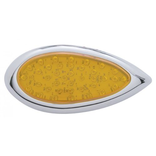 1938-39 LED TURN SIGNAL  EA   AMBER LENS PLASTIC RIM