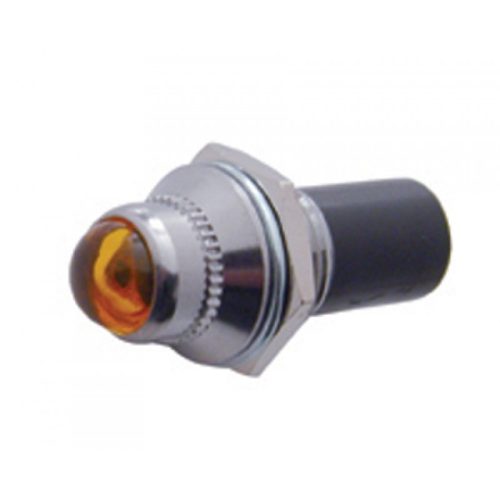 MINI 12V  AMBER PILOT DASH    LAMP WARNING LIGHT 3/8 DIA