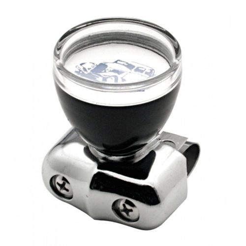 CHROME TRAD BRODY KNOB        S/S CLAMP WITH BLK KNOB