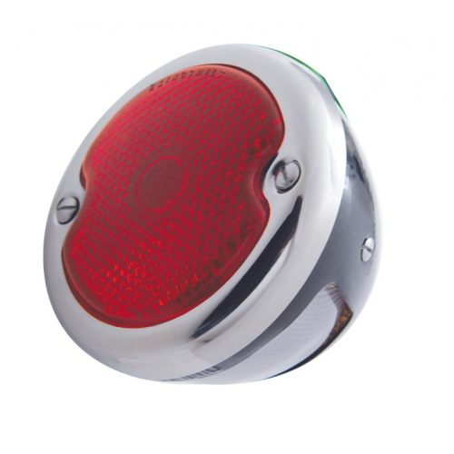 1935-36 TAILLIGHT BLK HOUSING RED LENS S/S RIM L/H SIDE EA