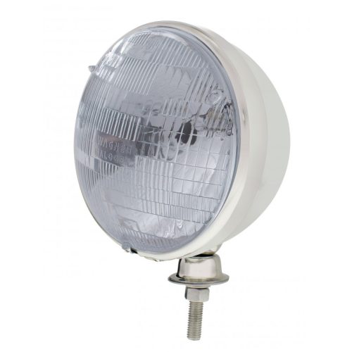 CHROME 7 DIETZ HEADLIGHT      PR WITH H4 HALOGEN SEALED BEAM