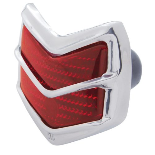 1940 DELUXE TAILLIGHT RED LENS S/S RIM EA