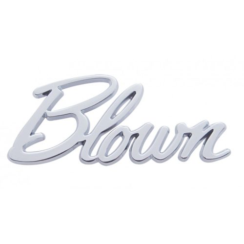 CHROME BLOWN SCRIPT EMBLEM C/W STUD MOUNTS & CLIPS DIECAS