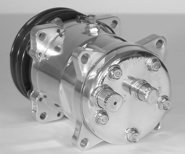 SANDEN508 REAR EXIT COMPRESSORDOUBLE V GROOVE**POLISHED***