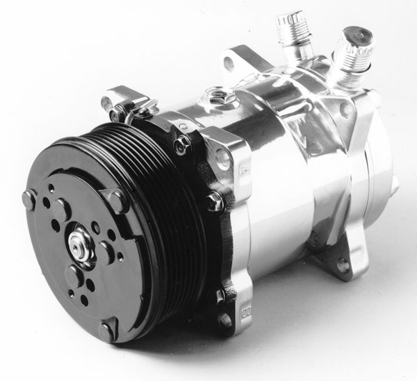 VIN AIR SANDEN SD508 COMPRESOR7 GROOVE SERPENTINE *POLISHED*