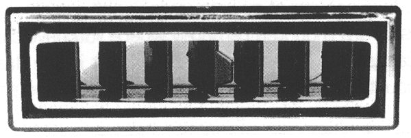 VINTAGE AIR RECT AIR DUCT 4.75 X 1.56 RECT BLACK