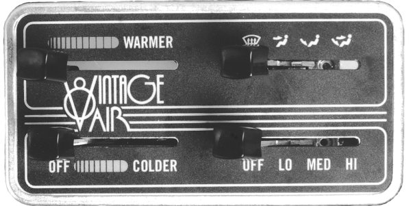 VINTAGE AIR 4 LEVER STANDARD HORIZONTAL GENII CONTROL