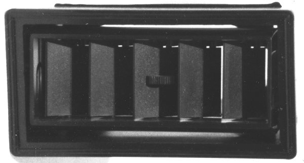 VINTAGE AIR RECT AIR DUCT 3.875X2 BLACK PLASTIC