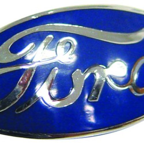 1933FORD RADIATOR SHELL EMBLEMINCL MOUNT HARDWARE-BLUE