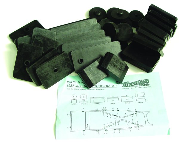 1937/40 BODY TO FRAME BUSH SETHIGH DENSITY RUBBER 34 PCE SET