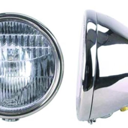 1928-29 S/S HEAD LAMPS PR POLISH-NO TURN REGULAR LENSES