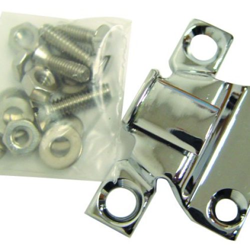 1932 FORD REAR HOOD BRACKETS INCL MOUNT HARDWARE-*CHROME*