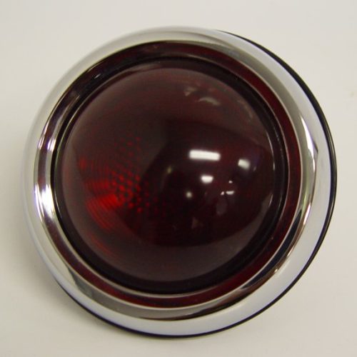 1950 PONTIAC HOT ROD TAILAMPS RED LENS & S/S BEZEL