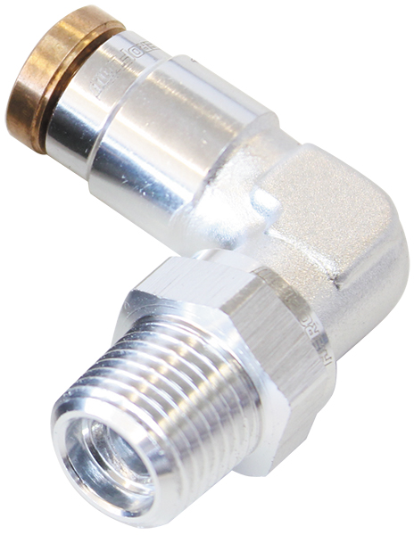 1/8" NPT 90 DEGREE TO 1/4" 120SERIES NYLON SILVER FITTING - Image 2
