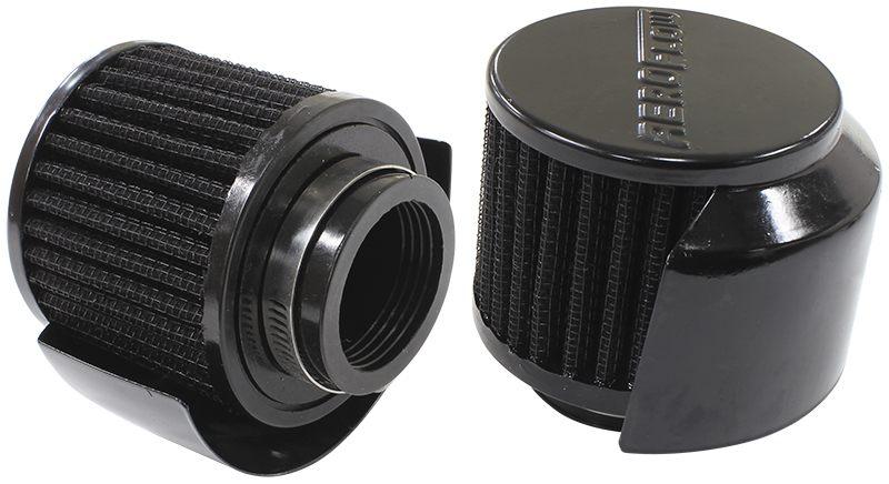 1-1/2" BREATHER FILTER WITH SHIELD 3"O.D,2-1/2"H BLACK TOP - Image 2