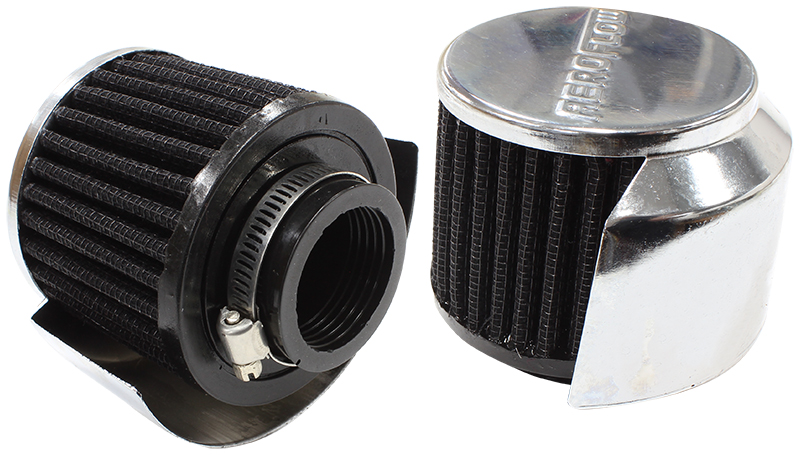 1-3/8" BREATHER FILTER WTH SHIELD 3"O.D 2-1/2H CHROME TOP - Image 2