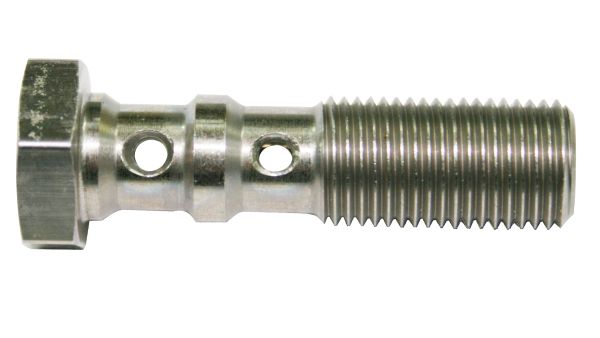 DOUBLE BANJO BOLT M10 x 1.5MM STAINLESS 38MM LONG - Image 2