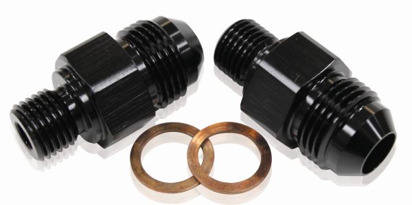 TH400 TRANS FITTING -6 x 1/4 BLACK 1/4" STRAIGHT NPSM - Image 2
