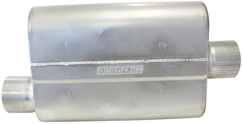 2.5" OFFSET / CENTER MUFFLER 13" LENGTH,10" WIDTH,4-1/4" H - Image 2