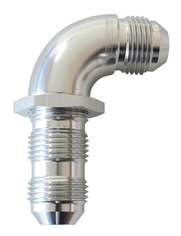 90 DEG BULKHEAD -20AN FUL FLOWSILVER NO RESTRICTION NUT SEPE - Image 2