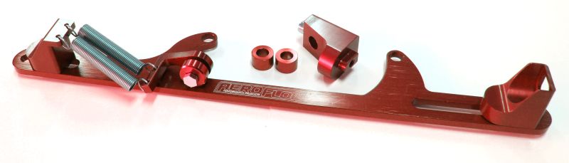BILLET THROTTLE CABLE BRACKET RED SUITS 4500 STYLE - Image 2
