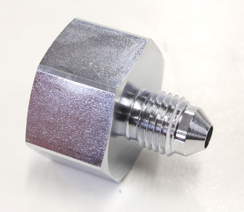 NITROUS BOTTLE ADAPTER -4AN STEEL FINISH SUITS BOC BOTTLE - Image 2