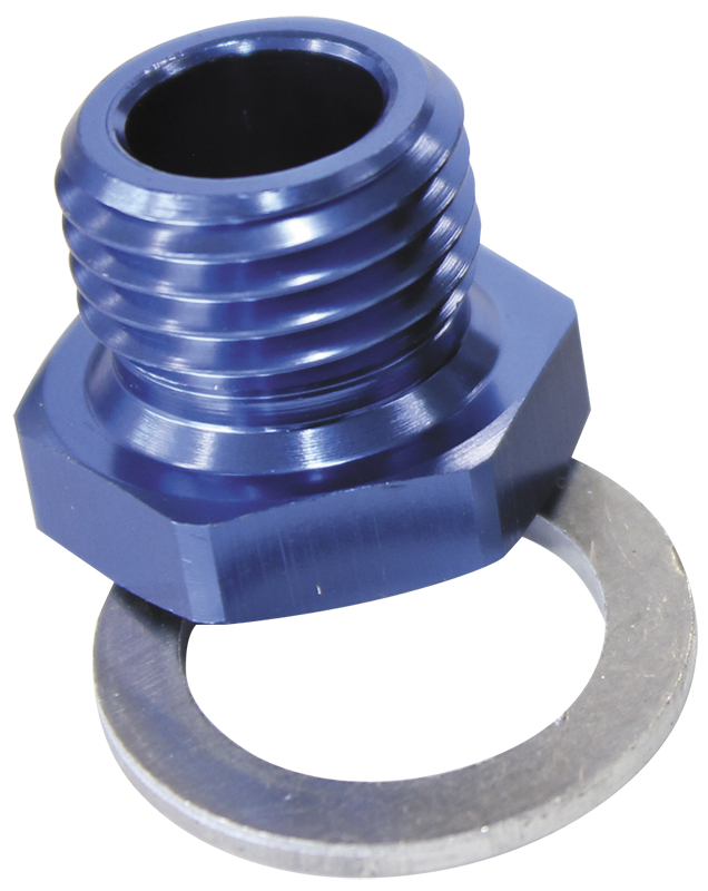 M12X1.5 PIPE REDUCER TO F/MALE1/8" NPT BLUE LS TEMP ADAPT - Image 2
