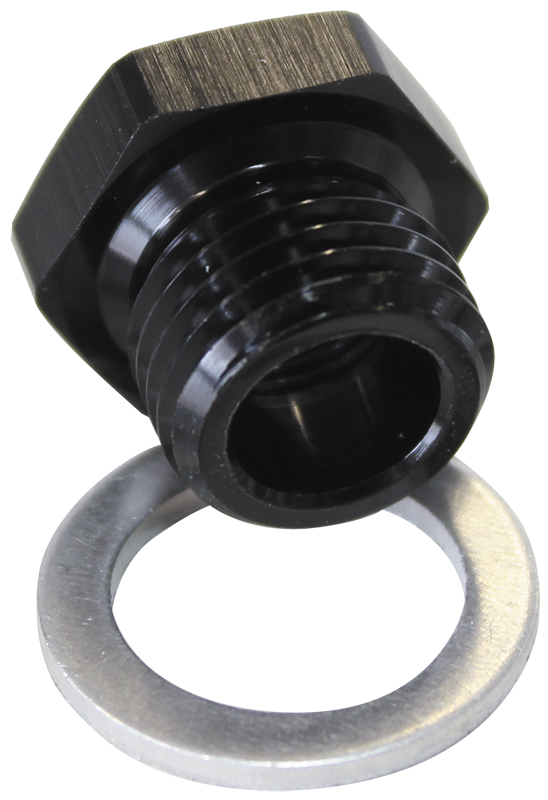 M12X1.5 PIPE REDUCER TO F/MALE1/8" NPT BLACK LS TEMP ADAPT - Image 2
