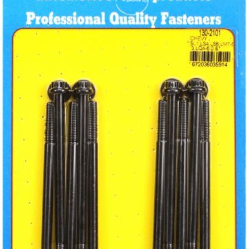 INTAKE MANIFOLD BOLTS, GM LS BLACK 12-POINT, M6x1.0 X 114mm