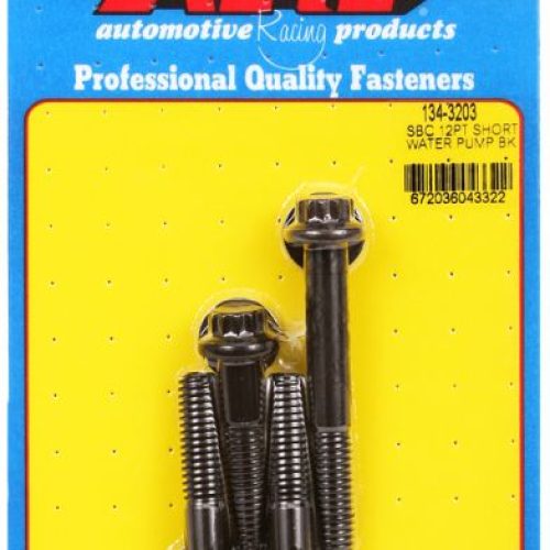 SB CHEV 350 SHORT WATER PUMP BOLTS BLK 12PT
