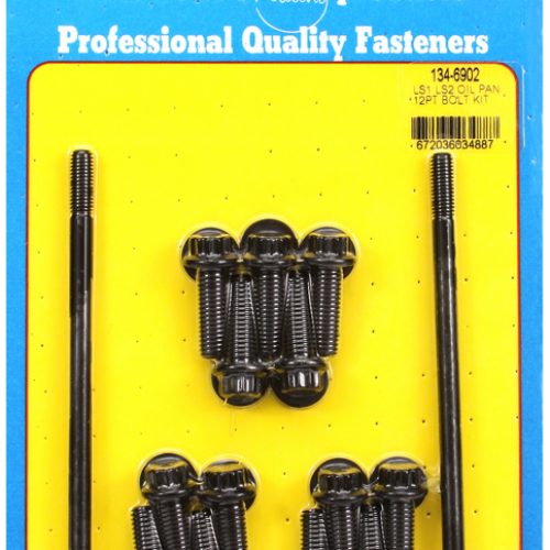 LS CHEV GEN 3 OIL PAN         BOLT KIT BLK 12PT