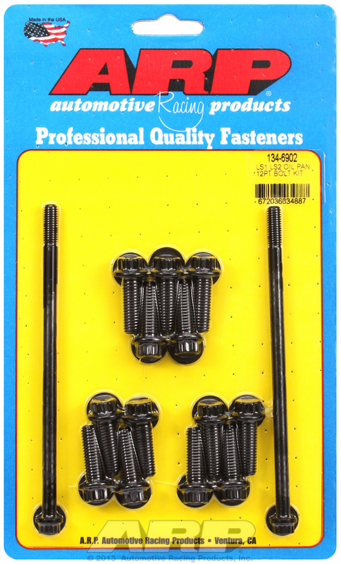 LS CHEV GEN 3 OIL PAN BOLT KIT BLK 12PT