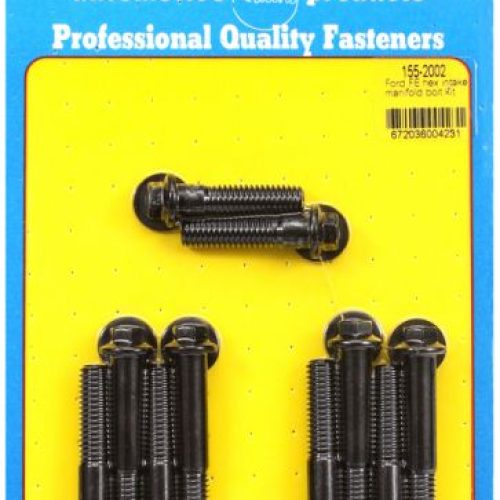 BB FORD 390 428 FE INTAKE BOLTS BLK HEX